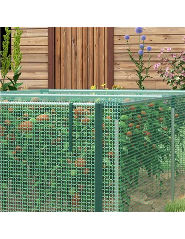 Outsunny 8' x 4' Plant Protection Cage, with Door, Green