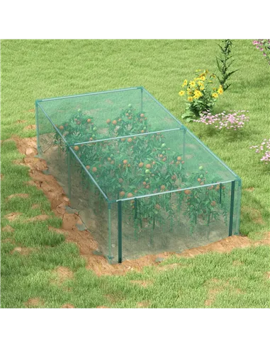 Outsunny 8' x 4' Plant Protection Cage, with Door, Green