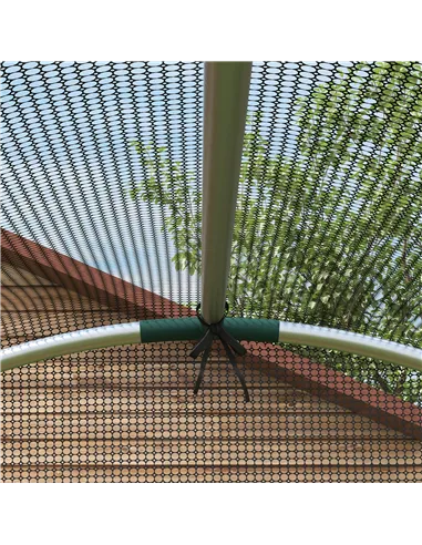 Outsunny Galvanised Steel Fruit Cage, Plant Protection Tent with Zipped Door, 1.2 x 1.2 x 1.9m, Black