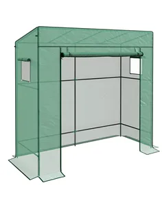 Outsunny 77 x 196cm Walk-In Greenhouse, with Accessories
