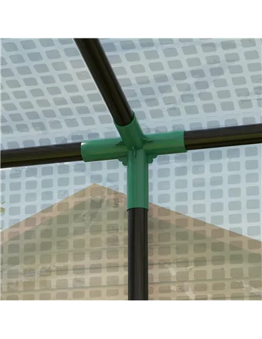 Outsunny PE Cover Walk-in Outdoor Greenhouse, White