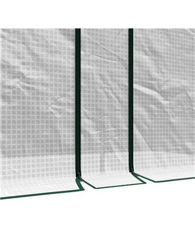 Outsunny 200 x 100cm Walk-In Greenhouse, with Zipped Doors - White