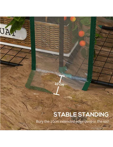 Outsunny 46 x 143cm Mini Lean-To Greenhouse, with Three Inner Shelves