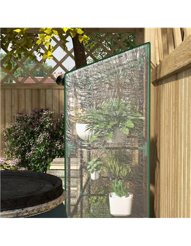 Outsunny 46 x 143cm Mini Lean-To Greenhouse, with Three Inner Shelves