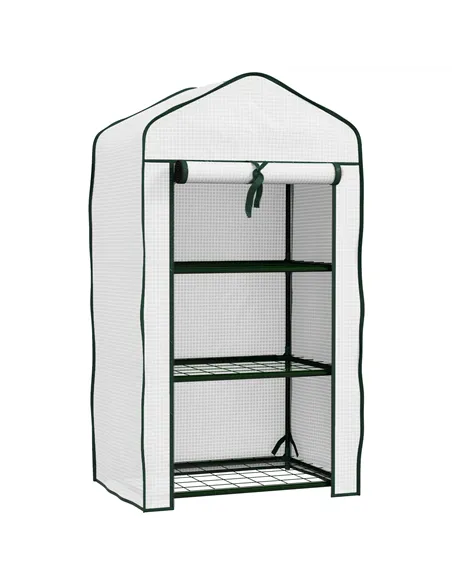 Outsunny Three-Tier Mini Greenhouse - White