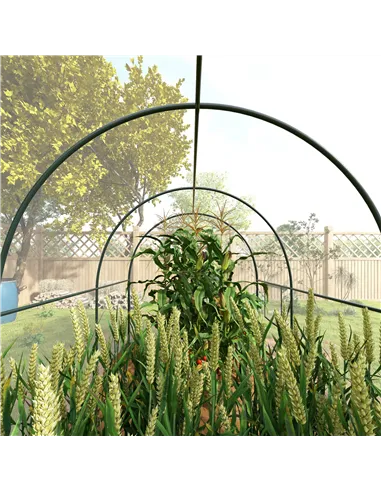 Outsunny Polytunnel Greenhouse Walk-in Grow House with Plasric Cover, Door, Mesh Window and Steel Frame, 3 x 2 x 2m, Clear