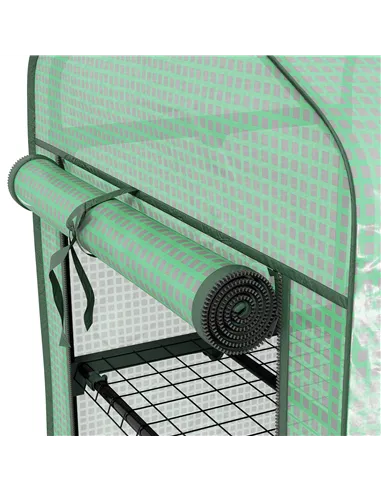 Outsunny Three-Tier Mini Greenhouse - Green