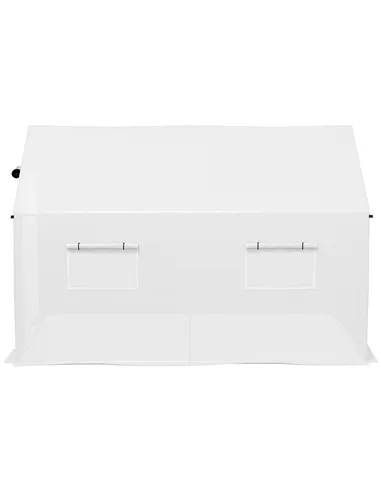 Outsunny Polyethylene Walk-in Polytunnel Greenhouse, 2 x 3(m), White