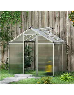 Outsunny 6 x 6ft Aluminium Frame Greenhouse 2