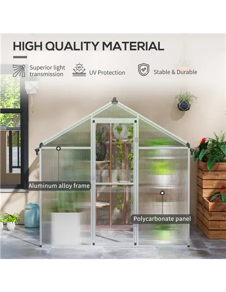 Outsunny 6 x 6ft Aluminium Frame Greenhouse