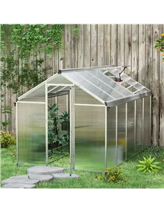 Outsunny 10 x 6ft Aluminium Frame Walk-In Greenhouse 2