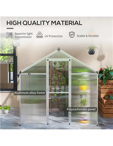 Outsunny 10 x 6ft Aluminium Frame Walk-In Greenhouse