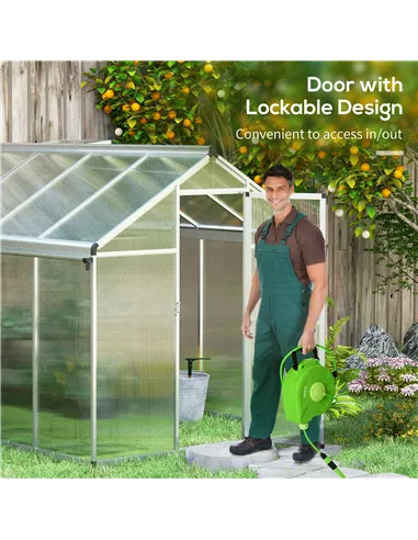 Outsunny 10 x 6ft Aluminium Frame Walk-In Greenhouse