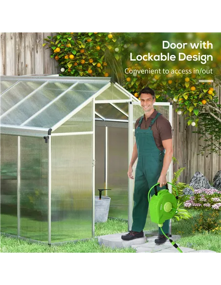 Outsunny 10 x 6ft Aluminium Frame Walk-In Greenhouse