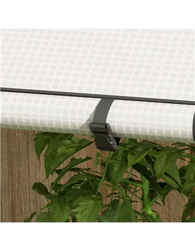 Outsunny Mini Greenhouse with 4 Wire Shelves, Portable Tomato Greenhouse, Upgraded Garden Grow House for Plants with Roll Up Doo