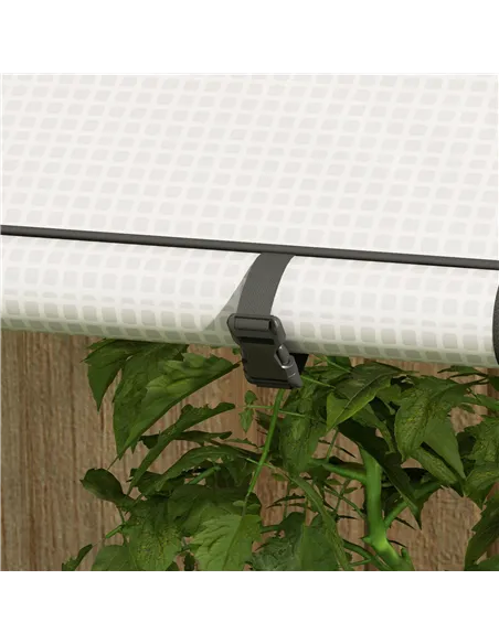 Outsunny Mini Greenhouse with 4 Wire Shelves, Portable Tomato Greenhouse, Upgraded Garden Grow House for Plants with Roll Up Doo