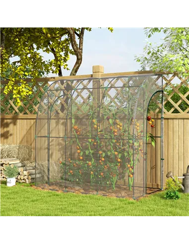 Outsunny 214cm x 118cm Walk-In Lean To Greenhouse, with Accessories
