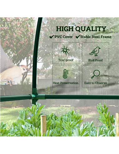 Outsunny 214cm x 118cm Walk-In Lean To Greenhouse, with Accessories