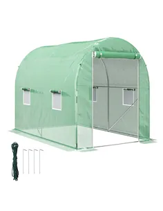 Outsunny 300 x 195cm Walk-In Tunnel Greenhouse - Green