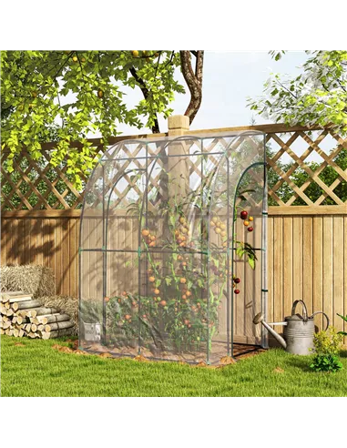 Outsunny 143cm x 118cm Walk-In Lean To Greenhouse, with Accessories