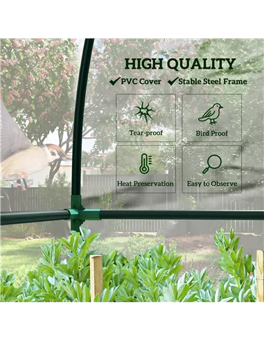 Outsunny 143cm x 118cm Walk-In Lean To Greenhouse, with Accessories