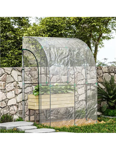 Outsunny 143cm x 118cm Walk-In Lean To Greenhouse, with Accessories