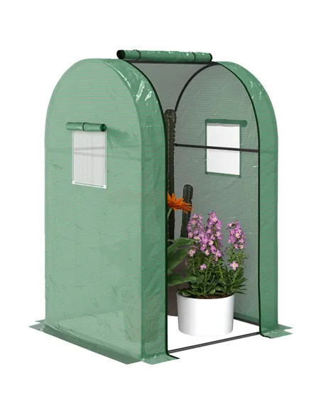 Outsunny 94 x 94cm Mini Portable Greenhouse - Green