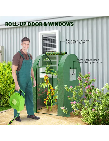 Outsunny 94 x 94cm Mini Portable Greenhouse - Green