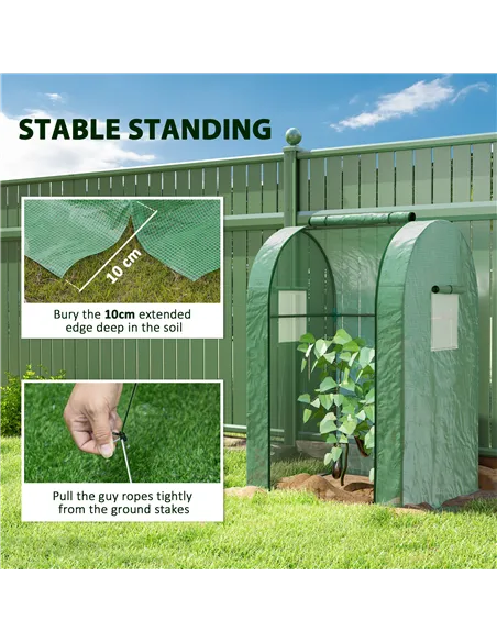Outsunny 94 x 94cm Mini Portable Greenhouse - Green