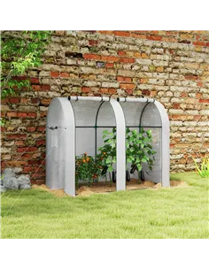 Outsunny 94 x 185cm Mini Two-Room Greenhouse - White 2
