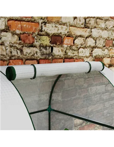 Outsunny 94 x 185cm Mini Two-Room Greenhouse - White
