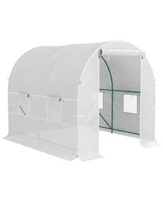 Outsunny 245 x 200cm Polytunnel Greenhouse - White