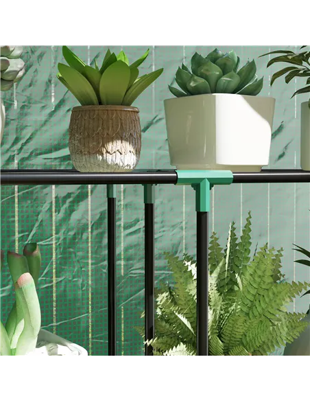 Outsunny 40 x 100cm Three Shelf Steel Frame Greenhouse - Green