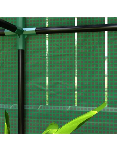 Outsunny 40 x 100cm Three Shelf Steel Frame Greenhouse - Green