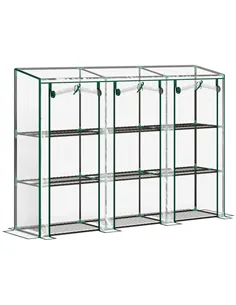 Outsunny 46 x 215cm Nine-Shelf Greenhouse