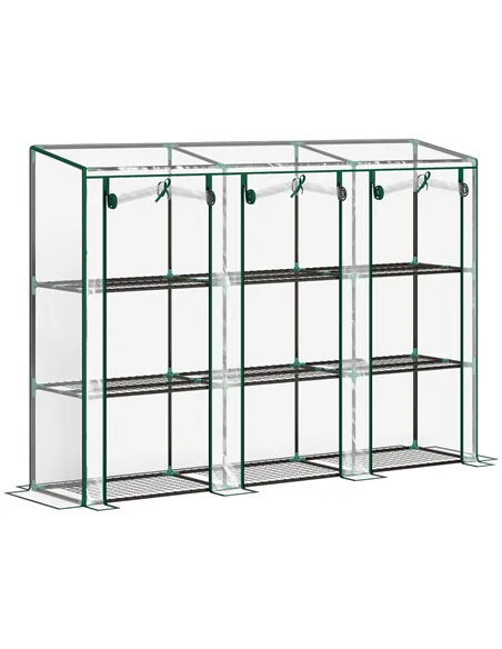 Outsunny 46 x 215cm Nine-Shelf Greenhouse