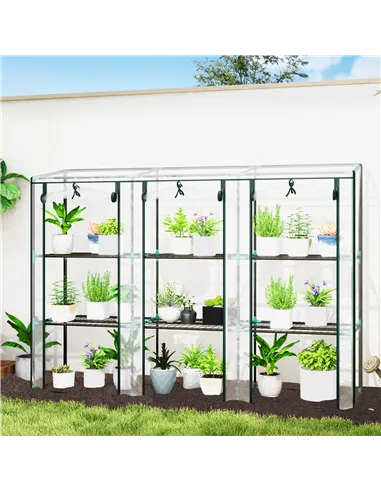 Outsunny 46 x 215cm Nine-Shelf Greenhouse
