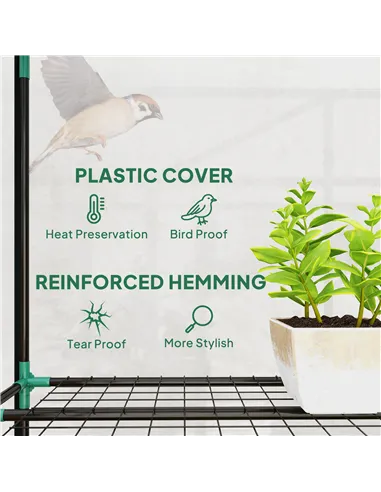 Outsunny 46 x 215cm Nine-Shelf Greenhouse