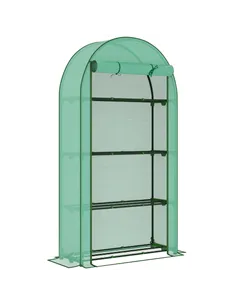 Outsunny Four Shelf Mini Greenhouse - Green