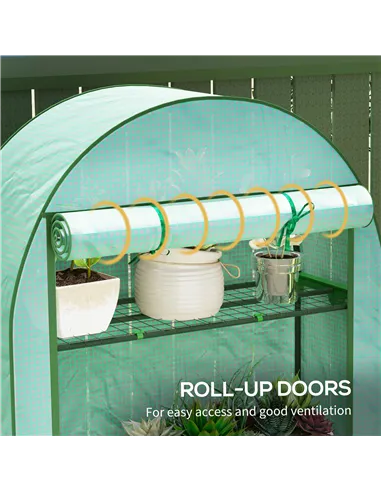 Outsunny Four Shelf Mini Greenhouse - Green