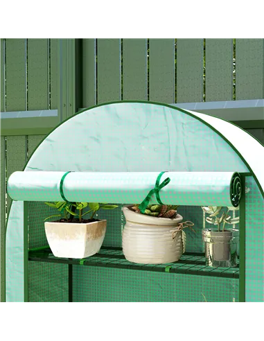 Outsunny Four Shelf Mini Greenhouse - Green