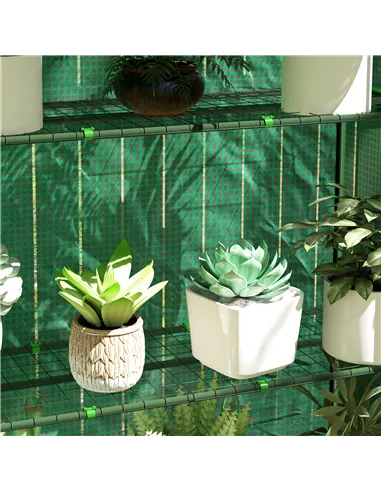 Outsunny Four Shelf Mini Greenhouse - Green