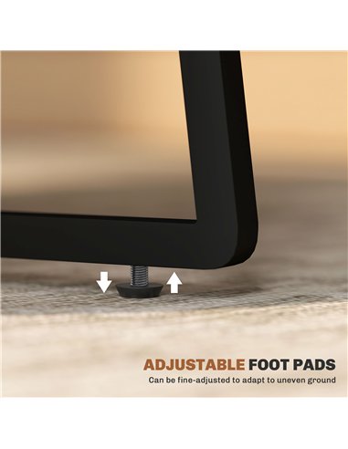 HOMCOM Two-Tier Marble-Effect Coffee Table - White/Black