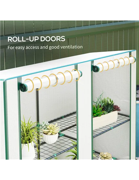 Outsunny Three-Tier Mini Greenhouse - White