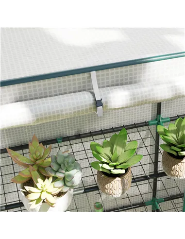 Outsunny Three-Tier Mini Greenhouse - White
