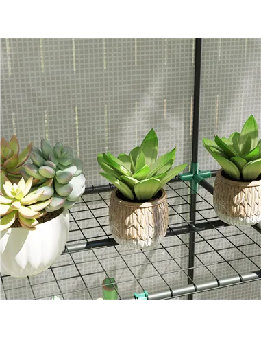 Outsunny Three-Tier Mini Greenhouse - White