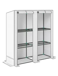 Outsunny Three-Tier Mini Greenhouse - White
