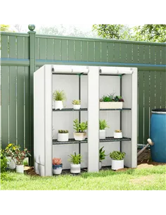 Outsunny Three-Tier Mini Greenhouse - White 2