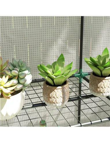 Outsunny Three-Tier Mini Greenhouse - White