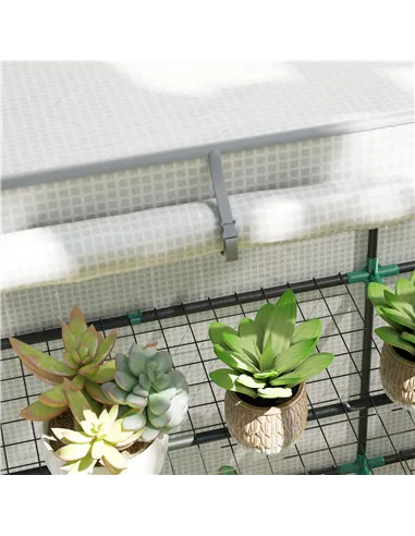 Outsunny Three-Tier Mini Greenhouse - White
